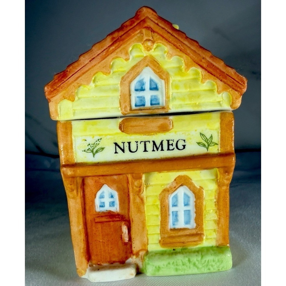 Vtg Spice Jar NUTMEG Country Kitchen Collection 1994 NIB House Cottage Core